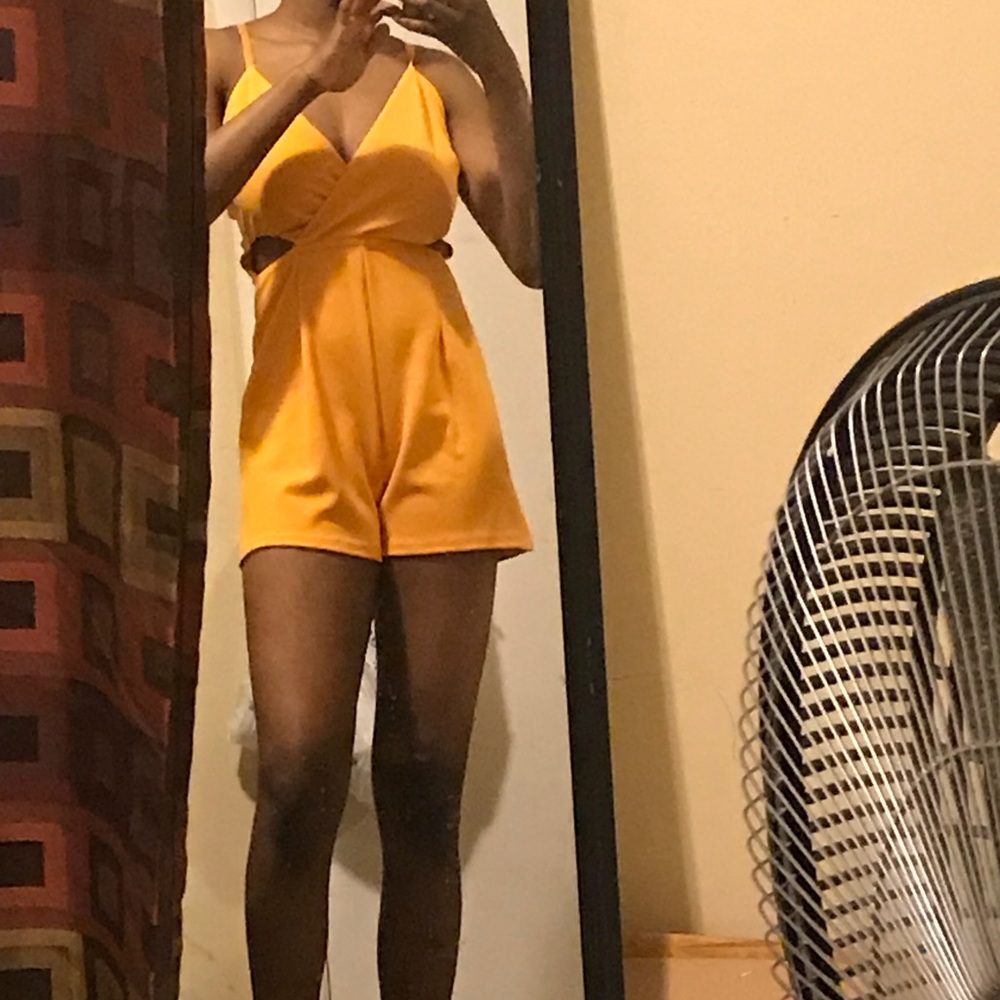 Boohoo yellow playsuit or romper